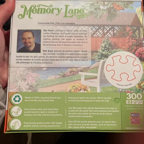 Memory Lane 300-Piece Puzzle EZ-grip Large grand countryside park master pieces - Picture 5 of 10